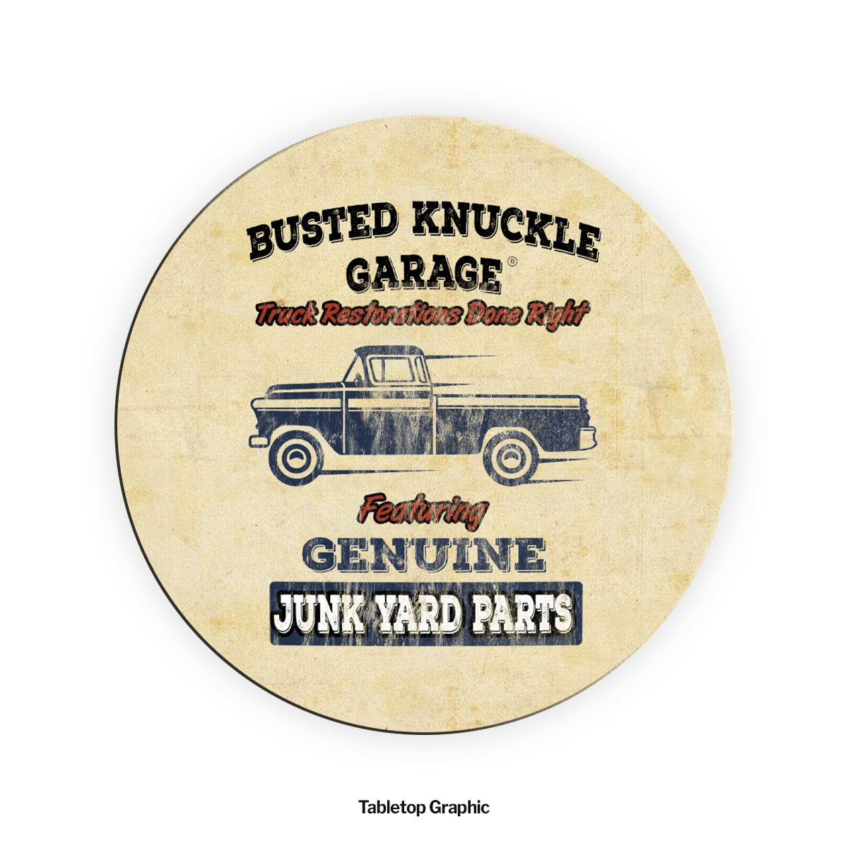 Busted Knuckle Garage Carguy Genuine Junk Yard Parts Pub Table