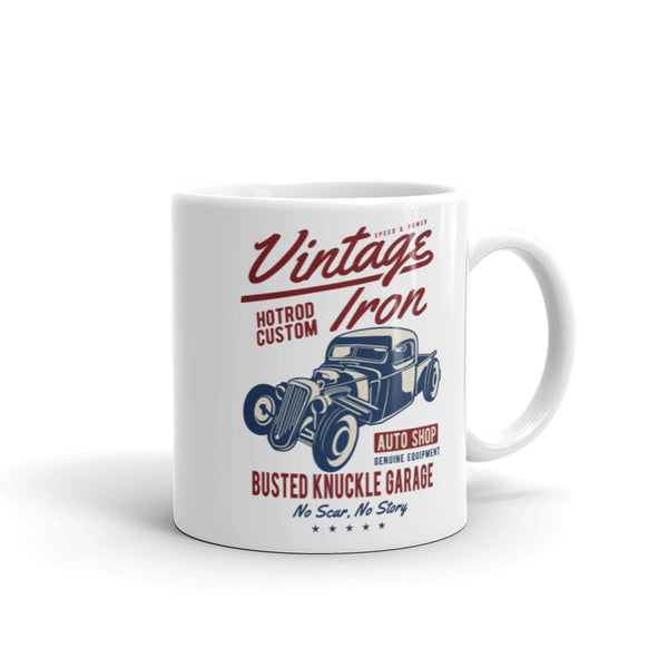 Busted Knuckle Garage Old Car Repair Coffee Mug - Busted Knuckle