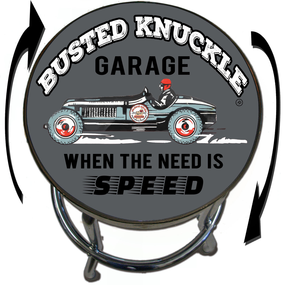 Busted Knuckle Garage Speed Shop Stool