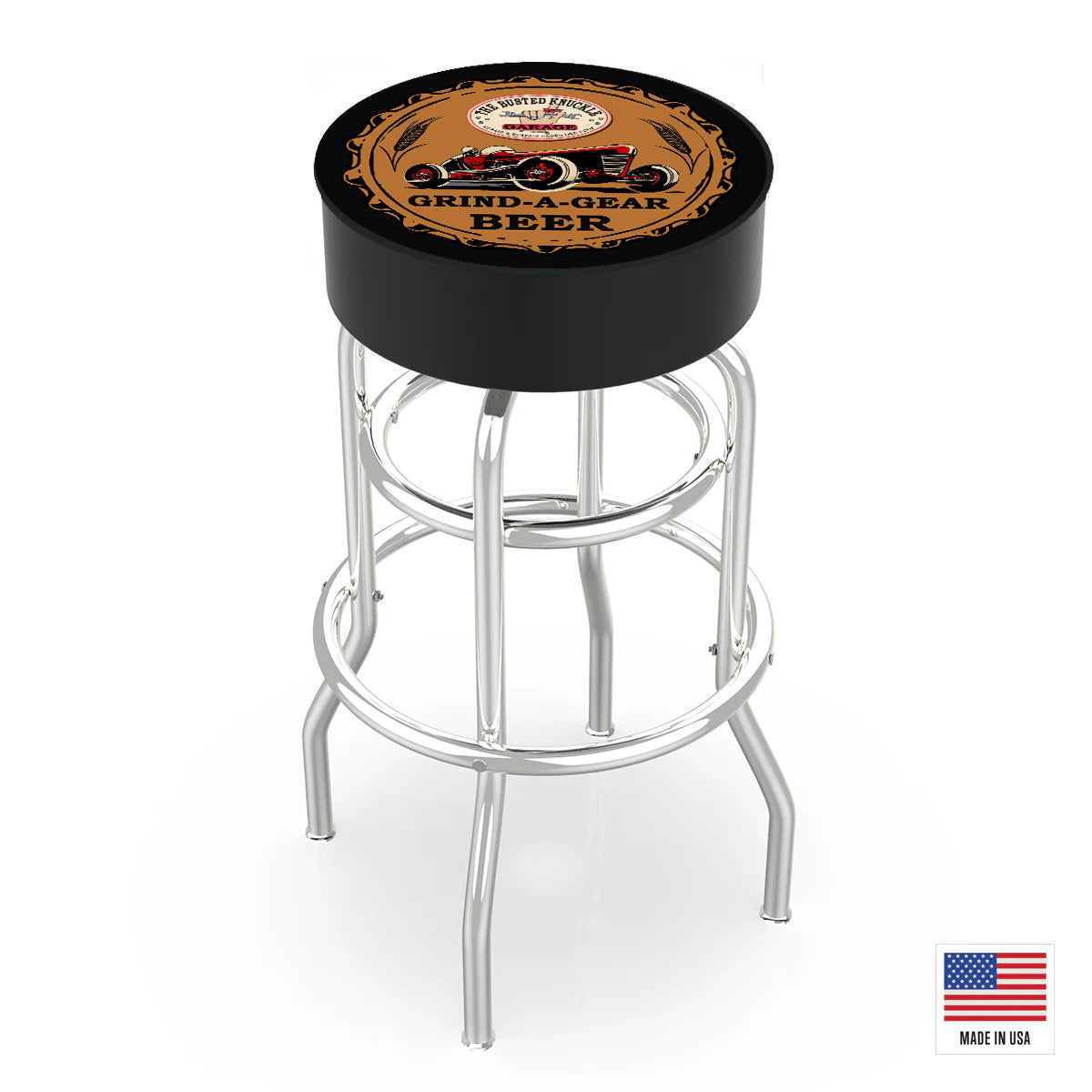 Busted Knuckle Garage Carguy Beer Cap Shop Barstool