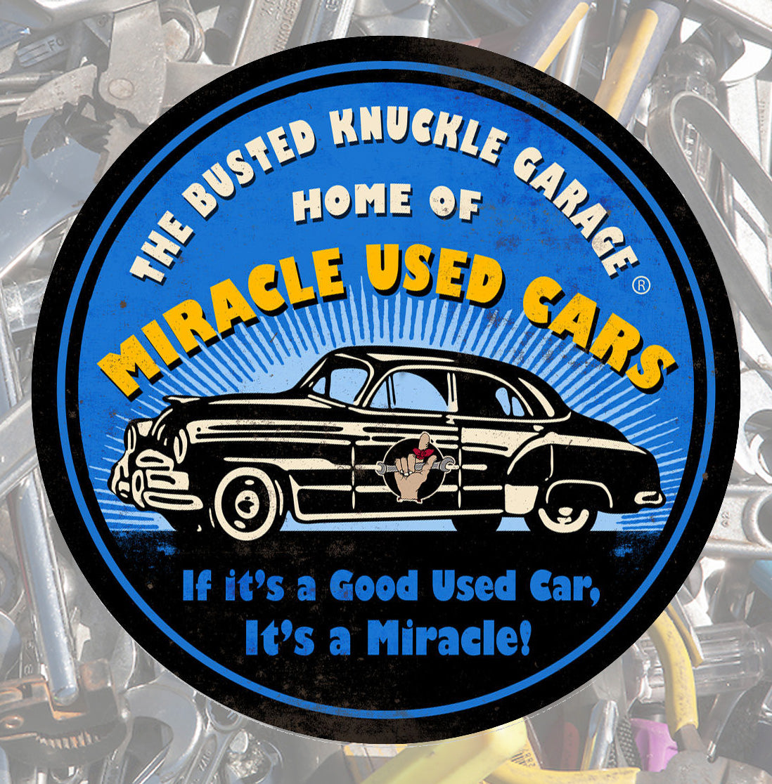 Busted Knuckle Garage Carguy Miracle Used Cars Shop Barstool