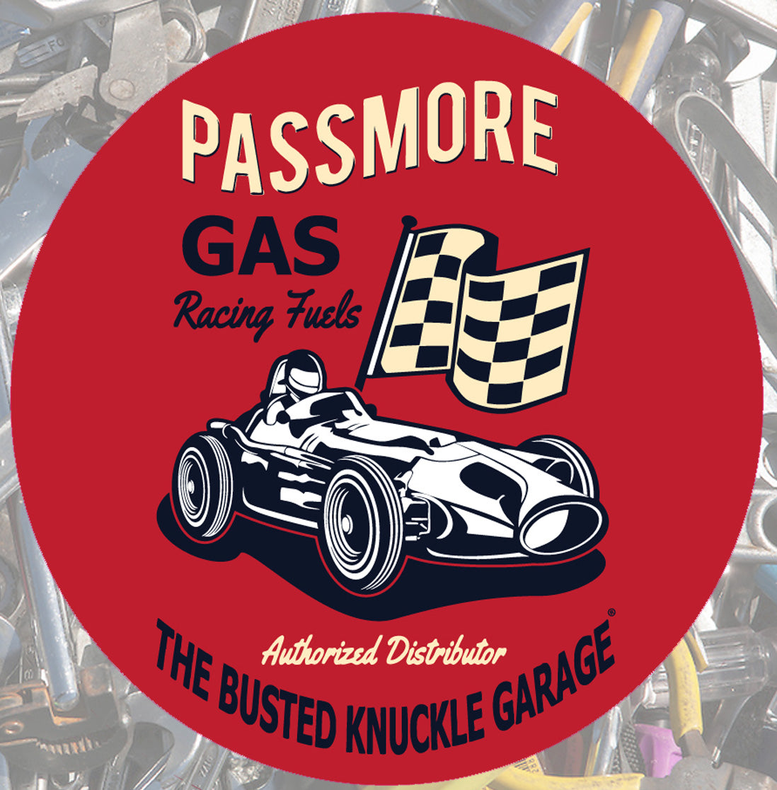 Busted Knuckle Garage Carguy Passmore Gas Shop Barstool