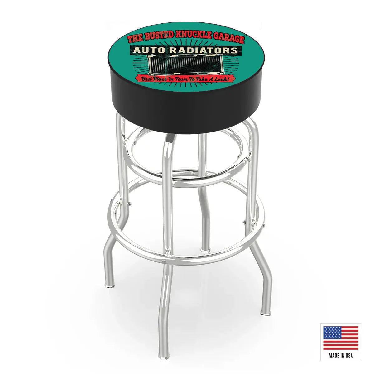 Busted Knuckle Garage Carguy Radiator Repair Shop Barstool