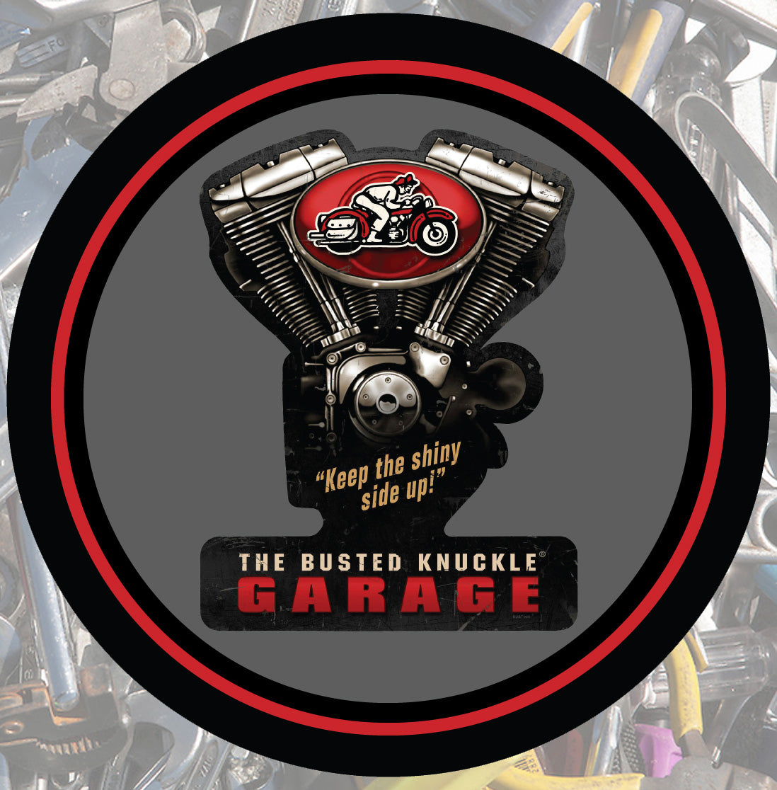 Busted Knuckle Garage Carguy V-Twin Motorcycle Shop Barstool