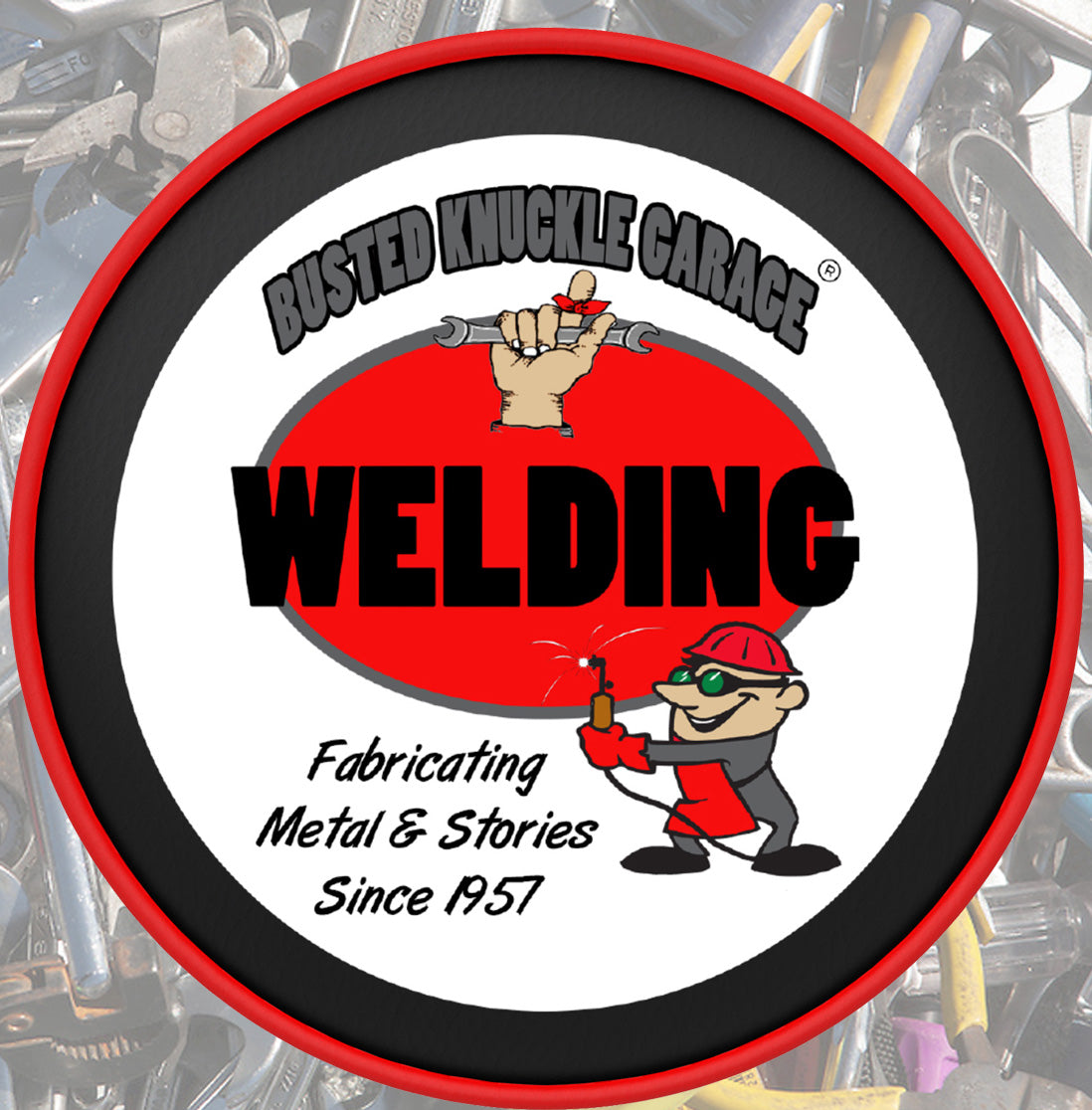 Busted Knuckle Garage Carguy Welding Shop Barstool