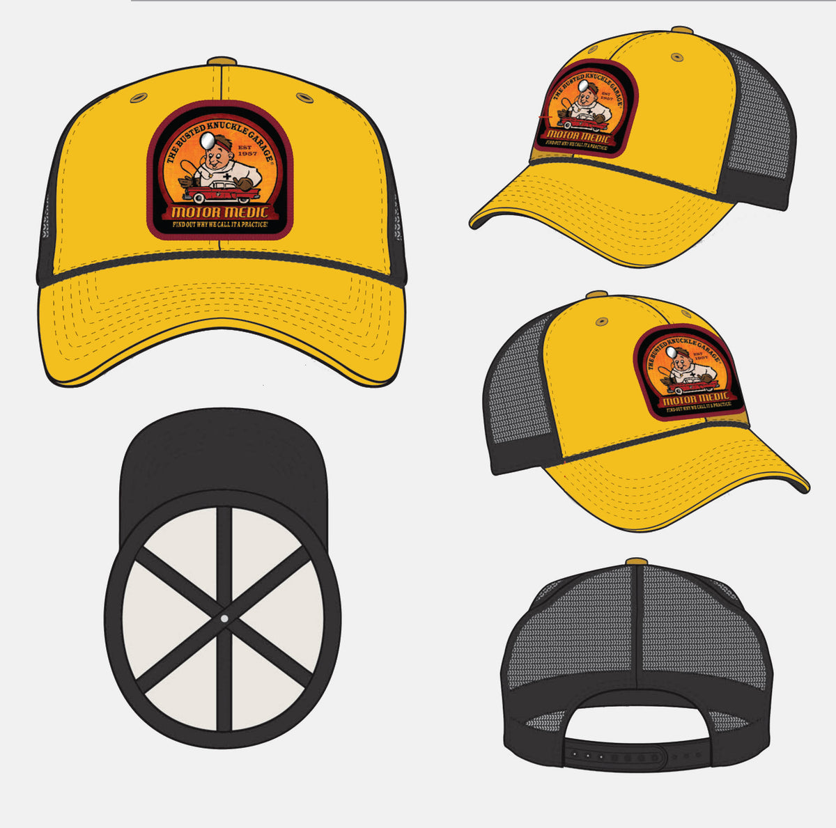 Busted Knuckle Garage Car Guy Motor-Medic Ball Cap