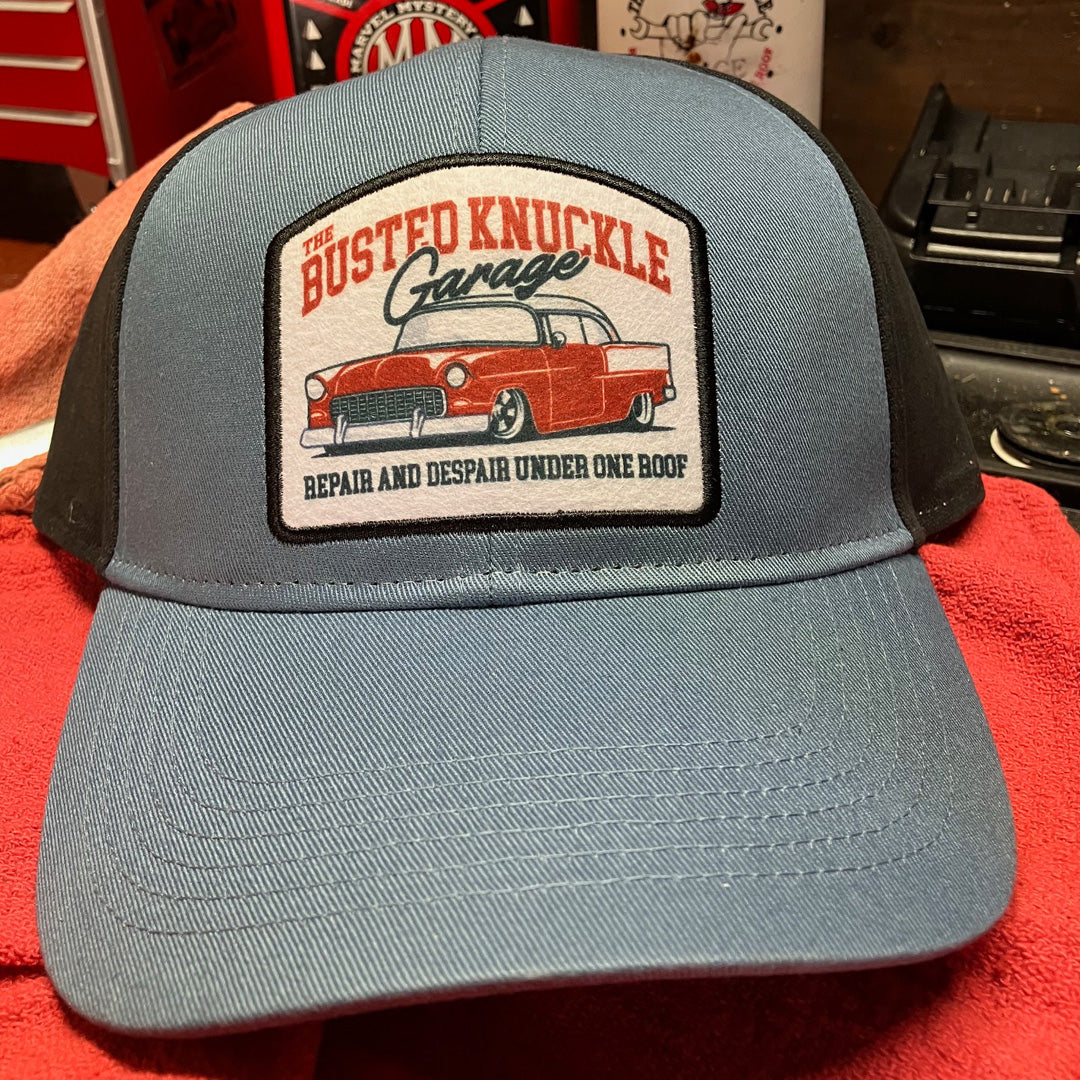 Busted Knuckle Garage Car Guy Tri-Five Hotrod Ball Cap