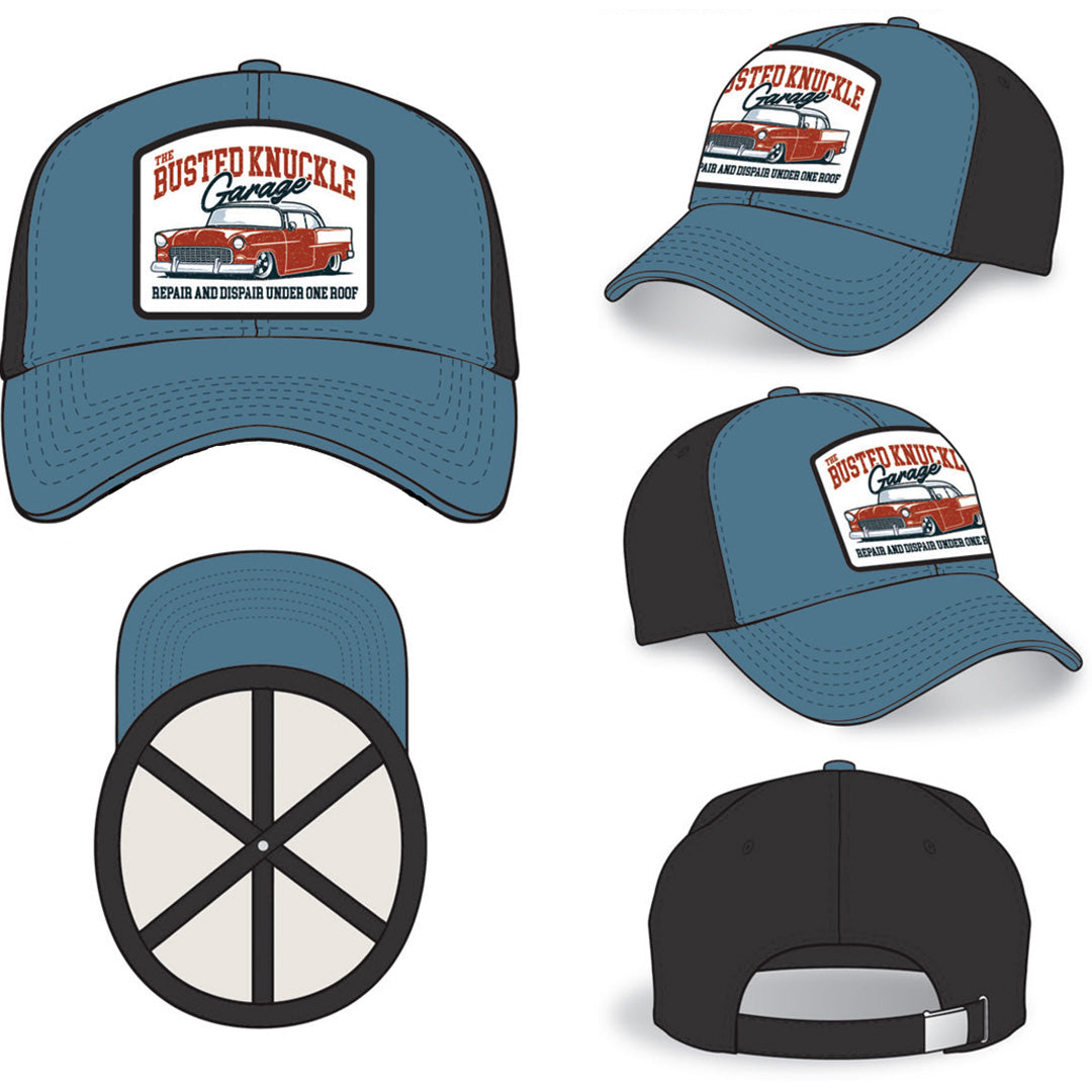 Busted Knuckle Garage Car Guy Tri-Five Hotrod Ball Cap