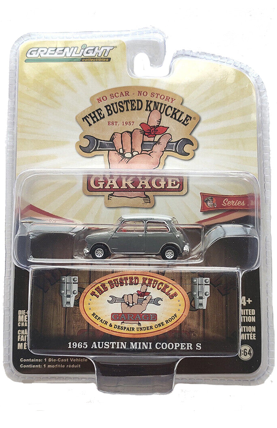 Busted Knuckle Garage  1965 Austin Mini Cooper S 1:64 Scale