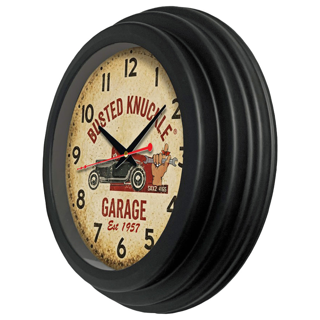 Busted Knuckle Garage Carguy – Distressed Vintage-Style Hotrod Wall Clock