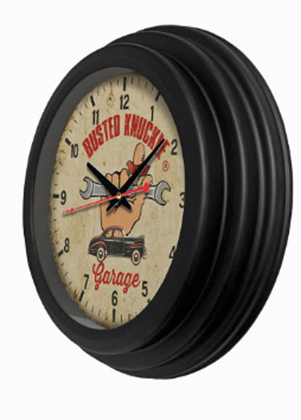 Busted Knuckle Garage Carguy – Distressed Vintage-Style Classic Car Wall Clock