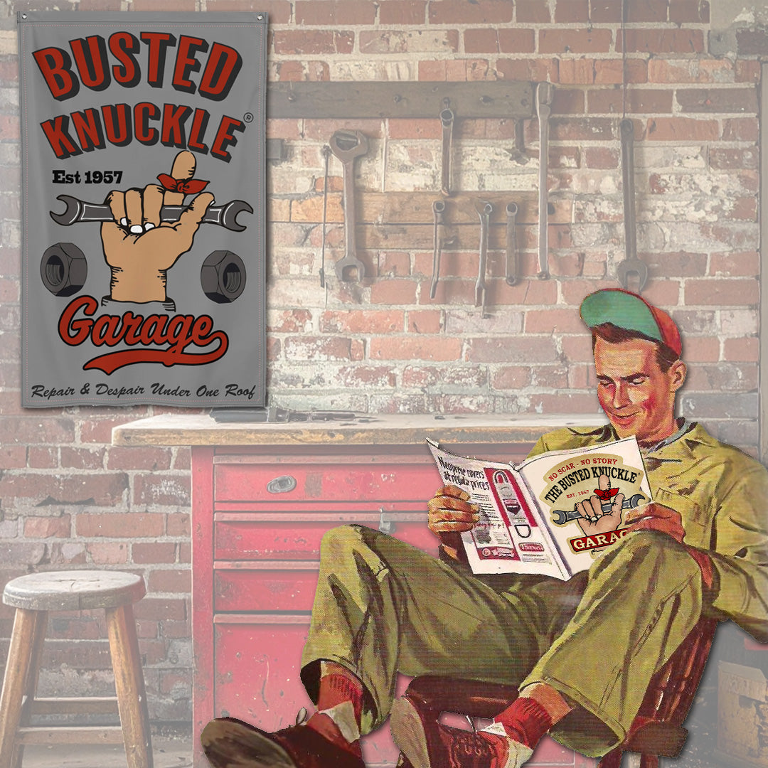 Busted Knuckle Garage Wall / Shop Banner