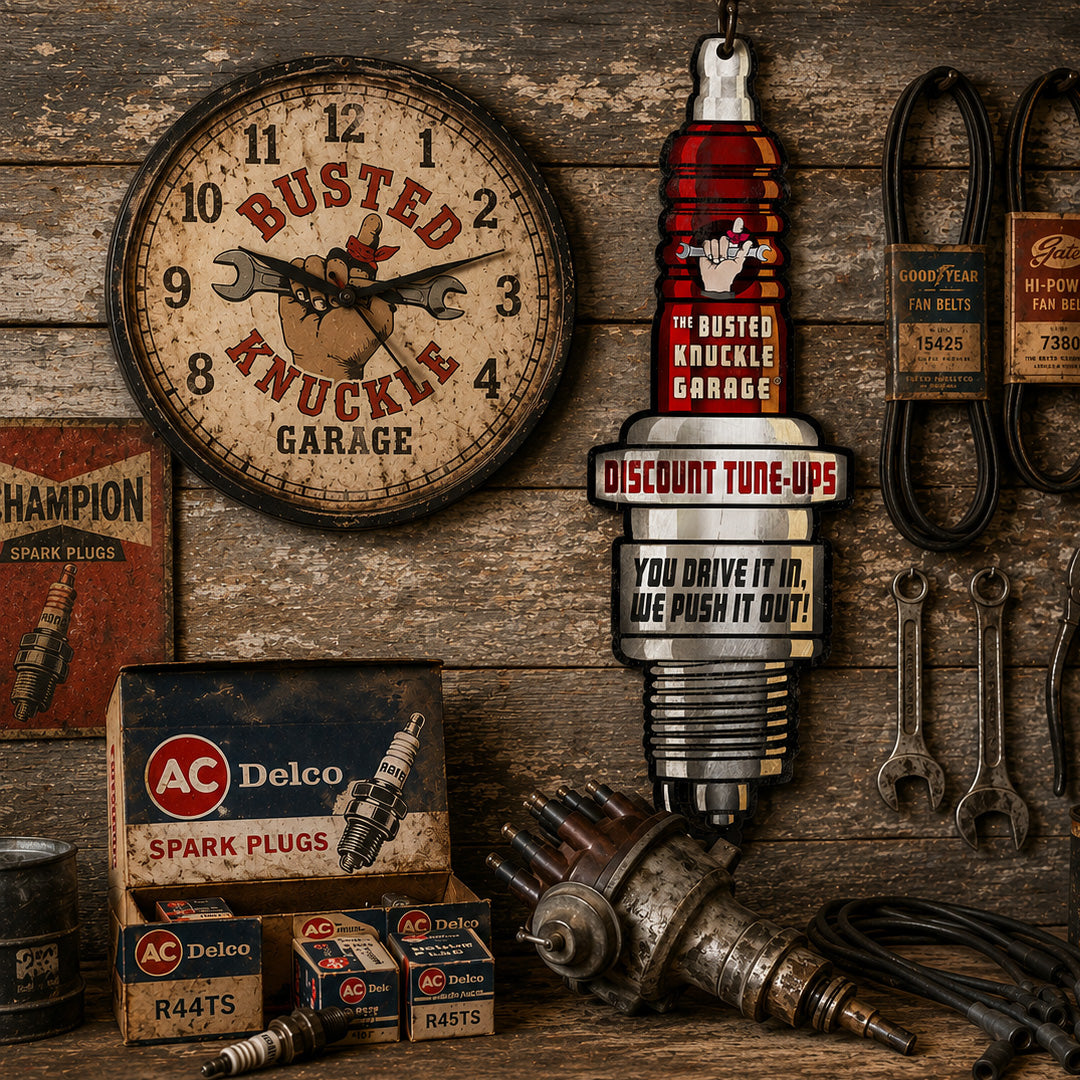 Auto Parts Garage Sign | Busted Knuckle Garage - Busted Knuckle