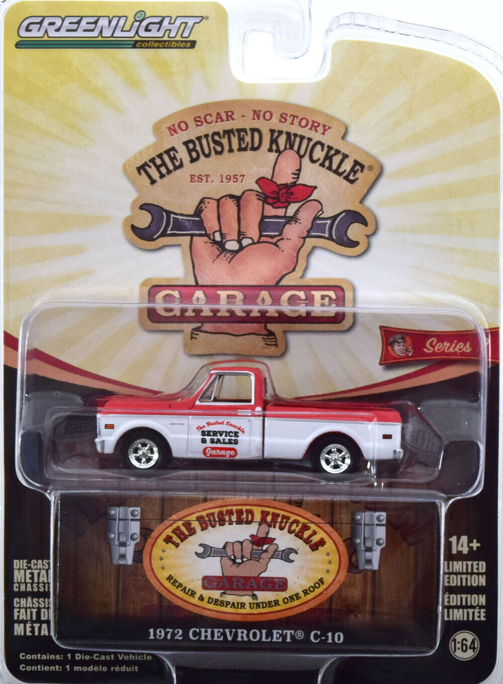 Busted Knuckle Garage Chevy C-10 1:64 Scale Short Bed Pickup Truck