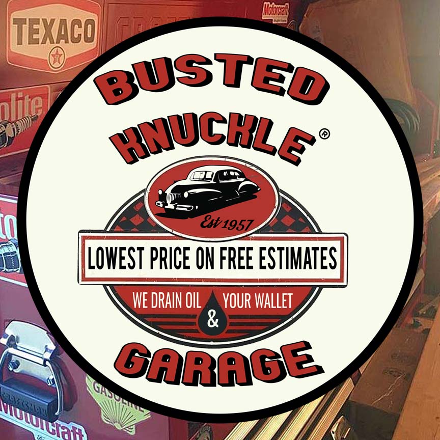 Busted Knuckle Garage Carguy &quot;Free Estimates&quot; Decal