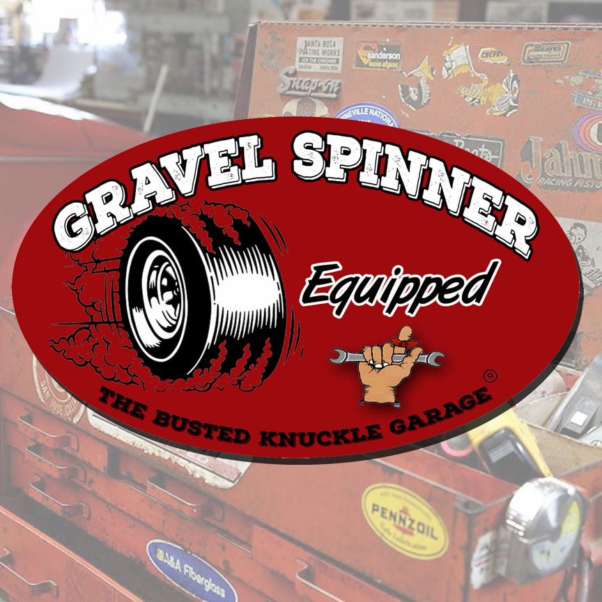 Busted Knuckle Garage Carguy Gravel Spinner Power Decal