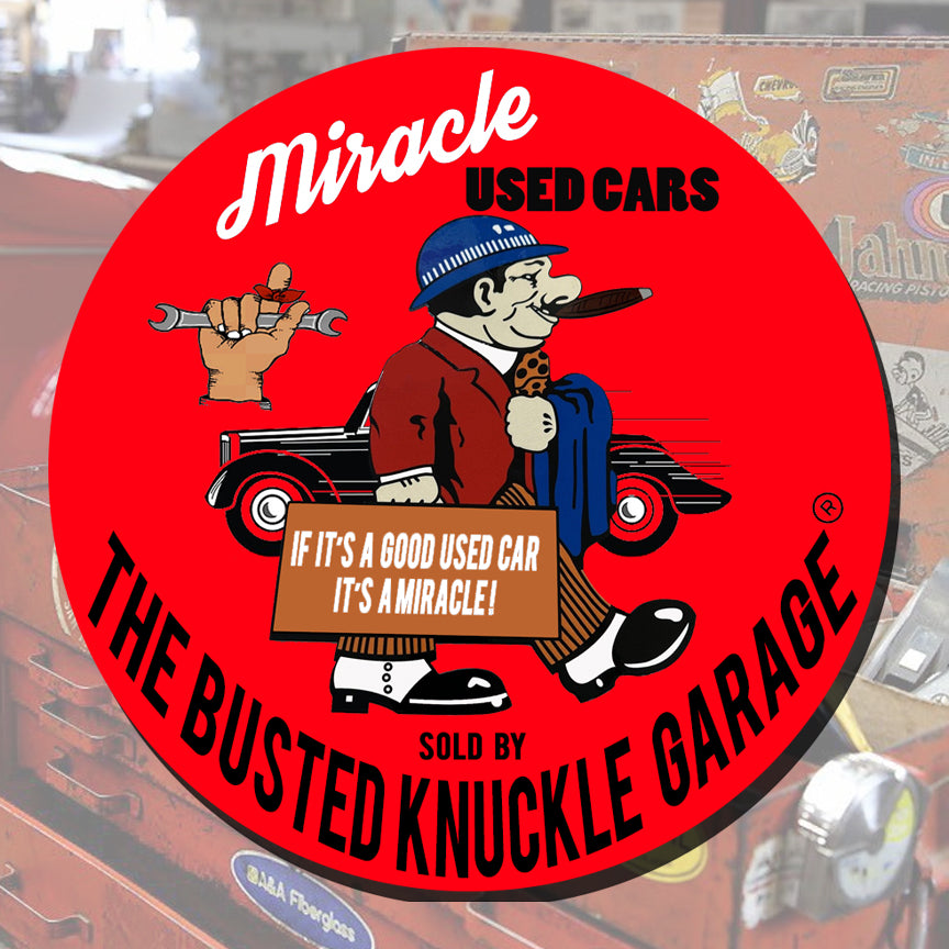 Busted Knuckle Garage Carguy Miracle Used Cars Decal