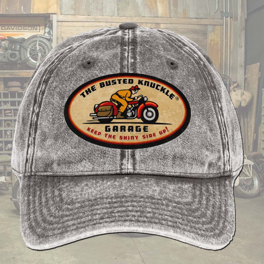 Busted Knuckle Garage Carguy Vintage Cotton Twill Biker Cap