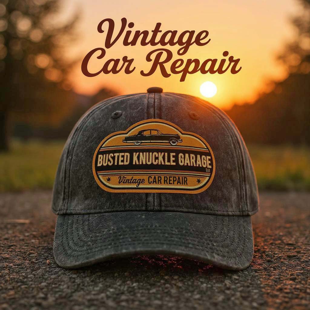 Busted Knuckle Garage Carguy  Mechanic Vintage Car Cotton Twill Cap