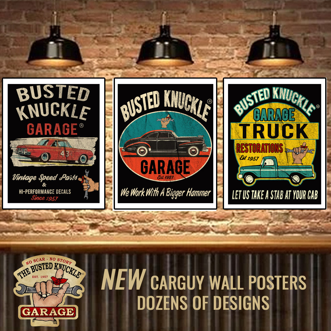 Busted Knuckle Garage Carguy Motor Oil Poster