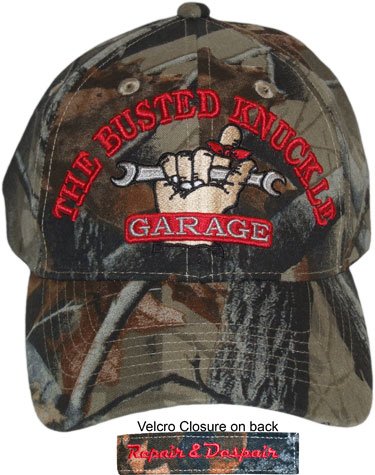 Busted Knuckle Garage Car Guy REAL TREE Camo Ball Cap