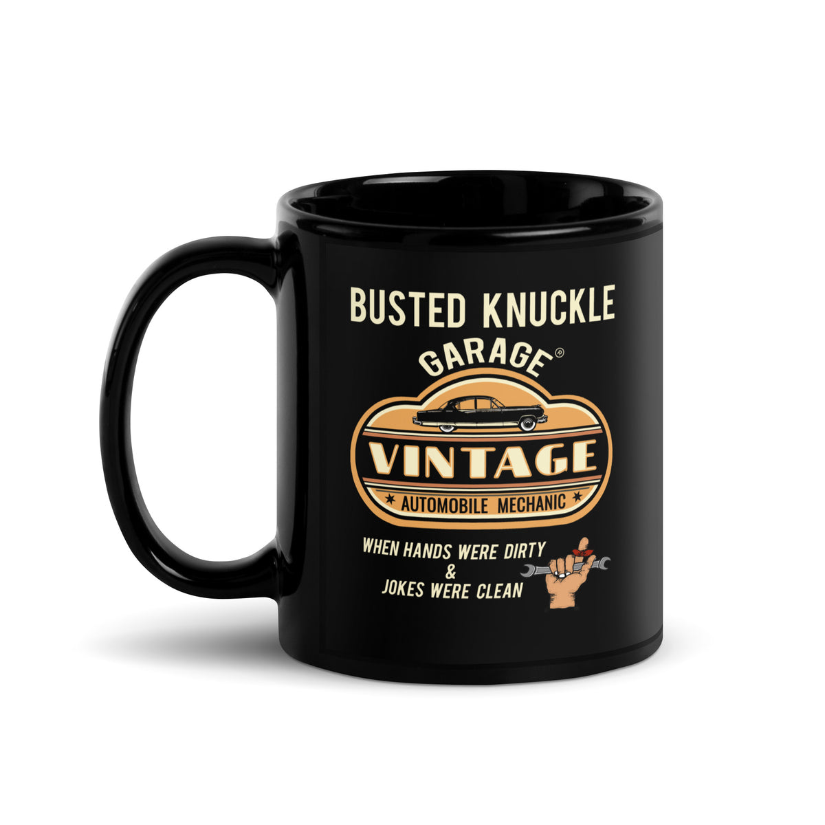 Busted Knuckle Garage Carguy Vintage Car Mechanic Coffee Mug