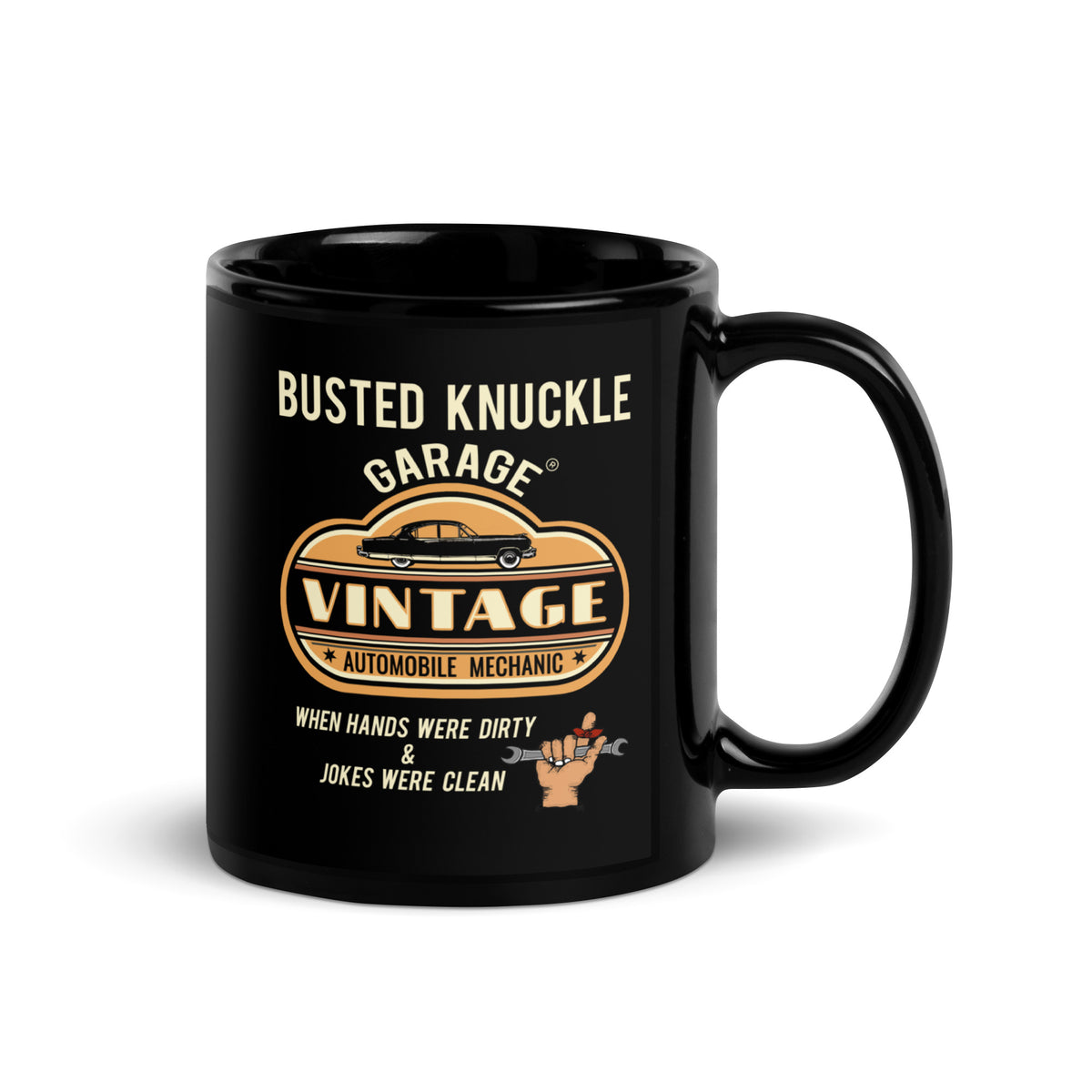 Busted Knuckle Garage Carguy Vintage Car Mechanic Coffee Mug