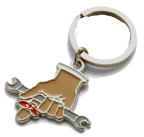 Busted Knuckle Garage Carguy Logo Key Ring