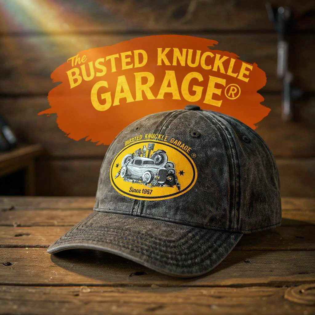 Busted Knuckle Garage Carguy Hotrod Car Parts Vintage Cotton Twill Cap