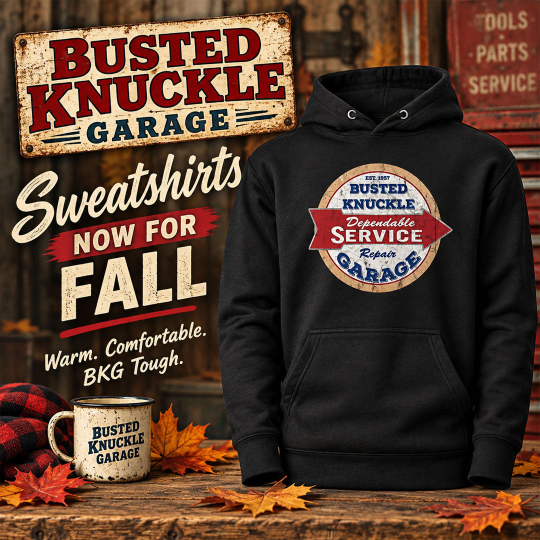 Busted Knuckle Garage Carguy "Dependable Service" Black Hoodie