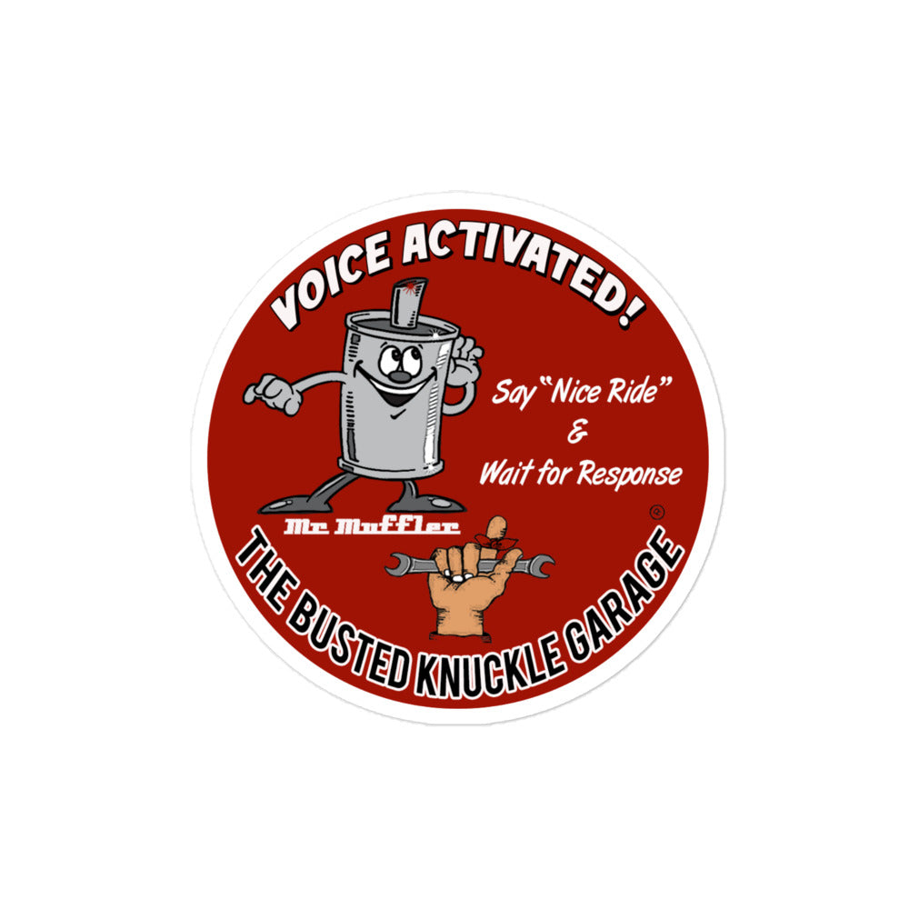 Busted Knuckle Garage Carguy &quot;Voice Activated&quot; Decal