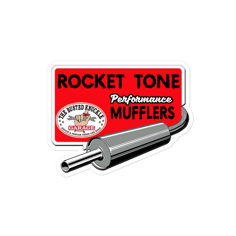 Busted Knuckle Garage Carguy Rocket Tone Mufflers Decal