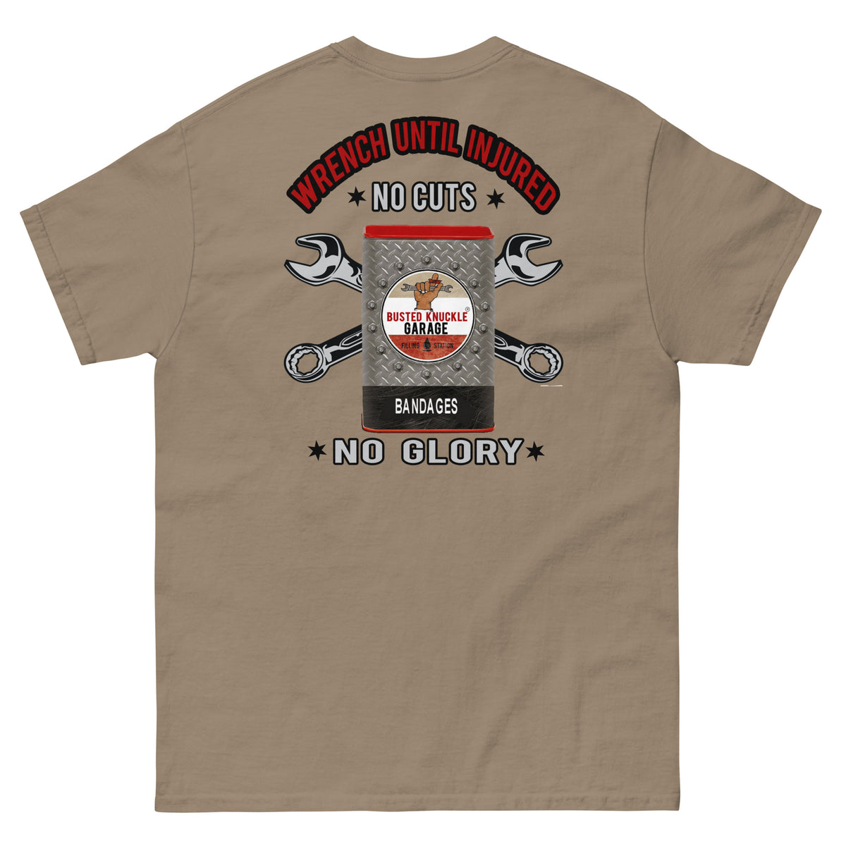 Busted Knuckle Garage Carguy Crossed Wrench Two-Sided T-Shirt