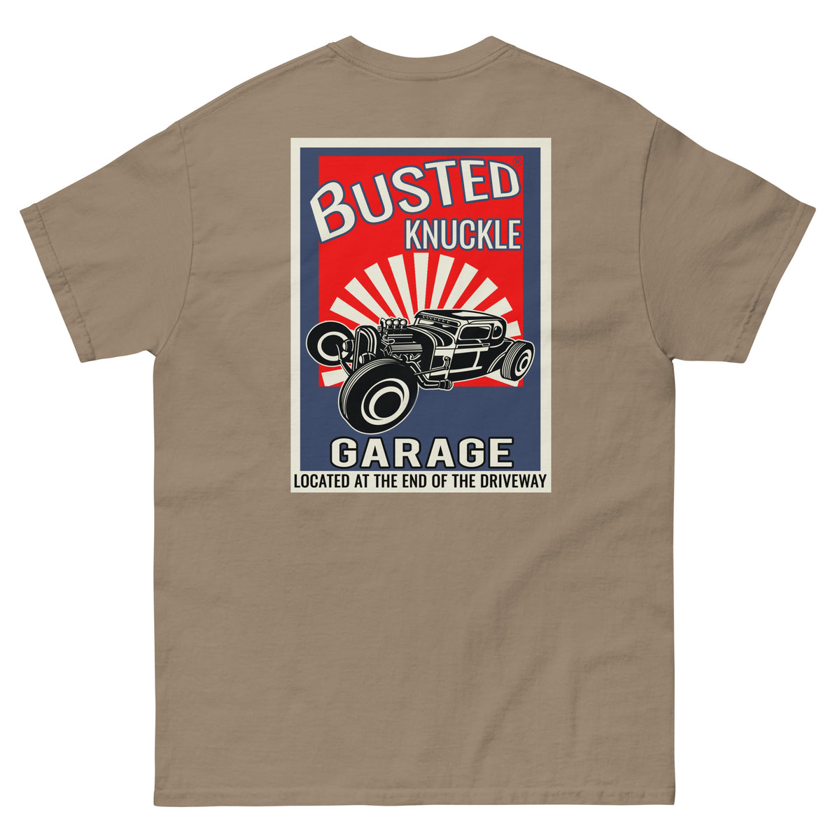 Busted Knuckle Garage Carguy  Starburst Hotrod Two-Sided T-Shirt