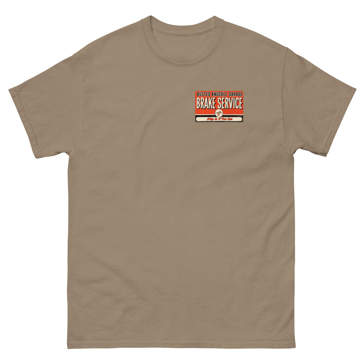 Busted Knuckle Garage Carguy Brake-Service Two-Sided Car Guy T-Shirt