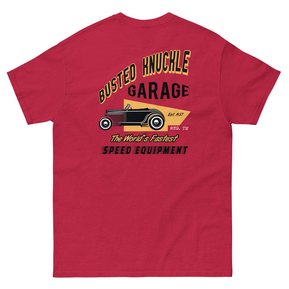 Busted Knuckle Garage Carguy Speed Shop Equipment Two-Sided T-Shirt