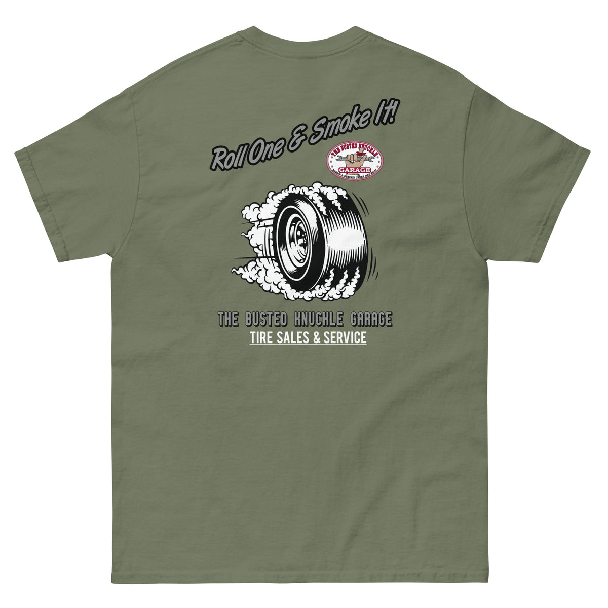 Busted Knuckle Garage Carguy Tire Sales &amp; Service Two-Sided T-Shirt
