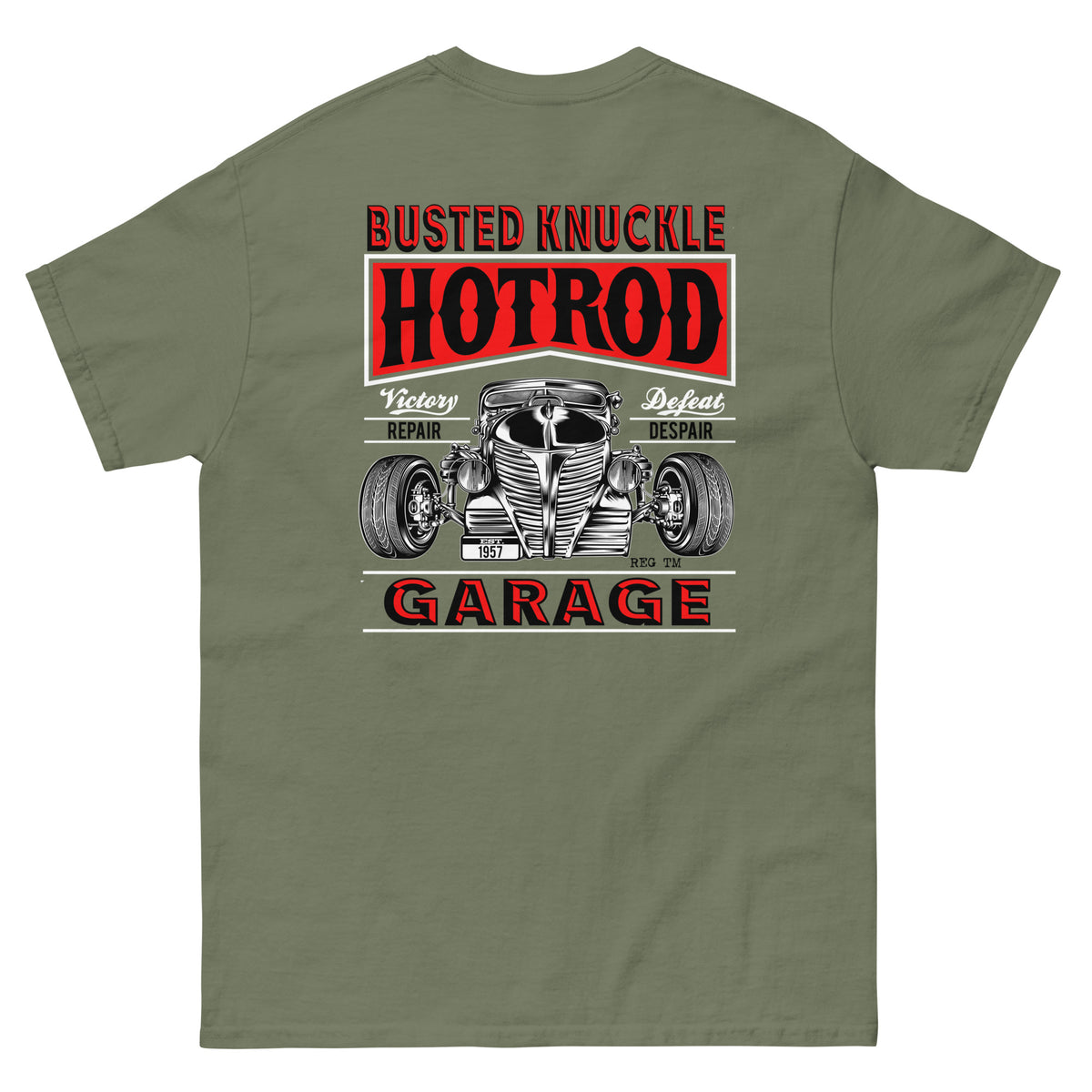 Busted Knuckle Garage Carguy Classic Hotrod Two-Sided T-Shirt