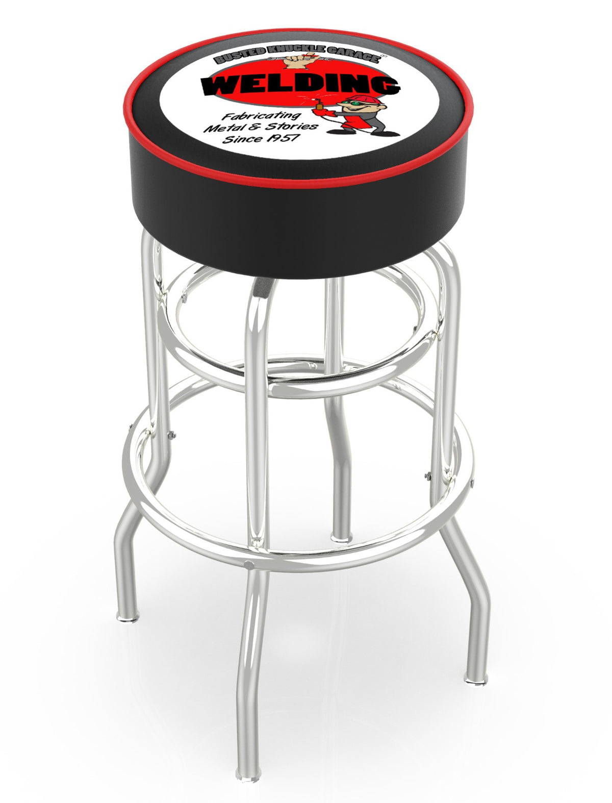 Busted Knuckle Garage Carguy Welding Shop Barstool