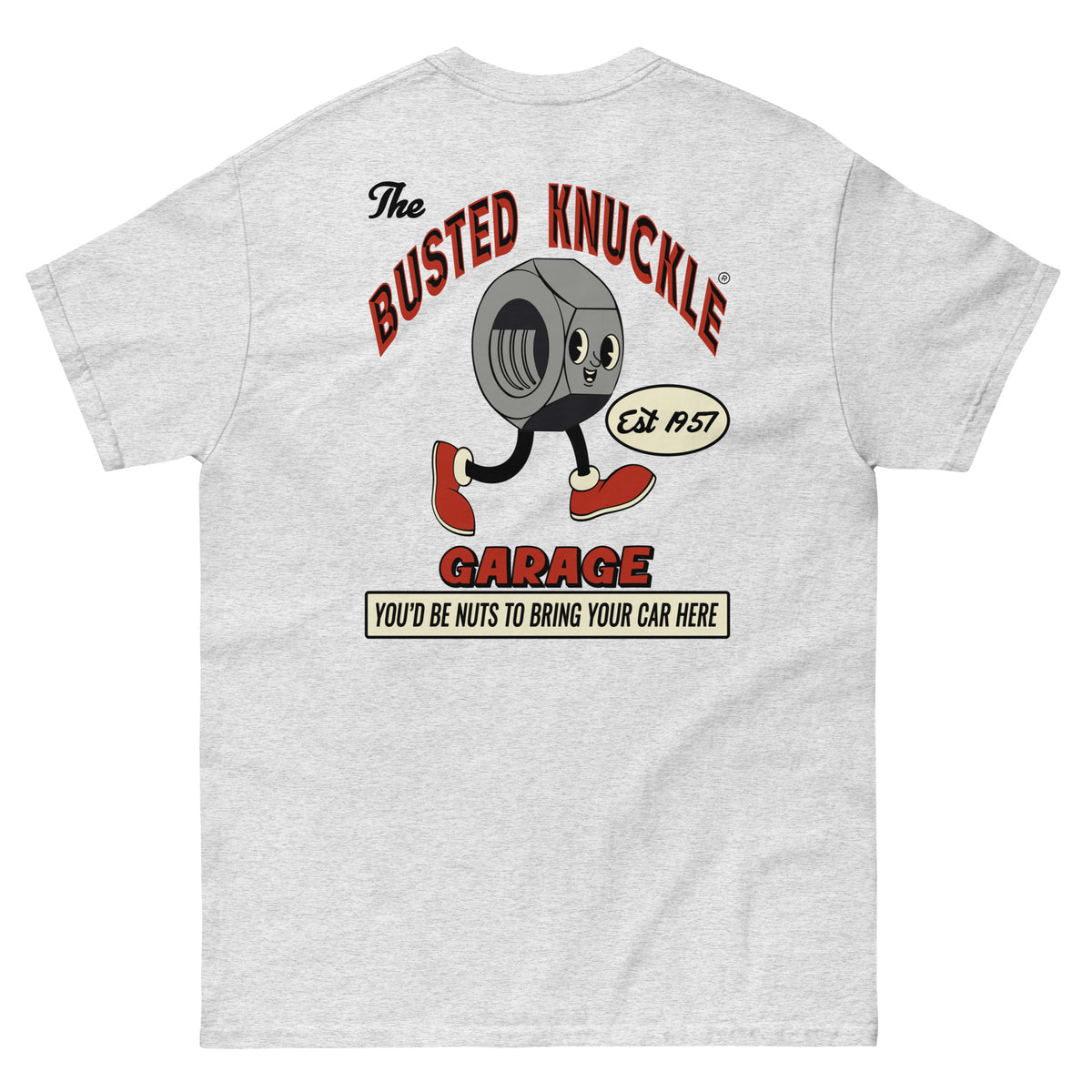 Busted Knuckle Garage Carguy Bad Car Repair Two-Sided T-Shirt