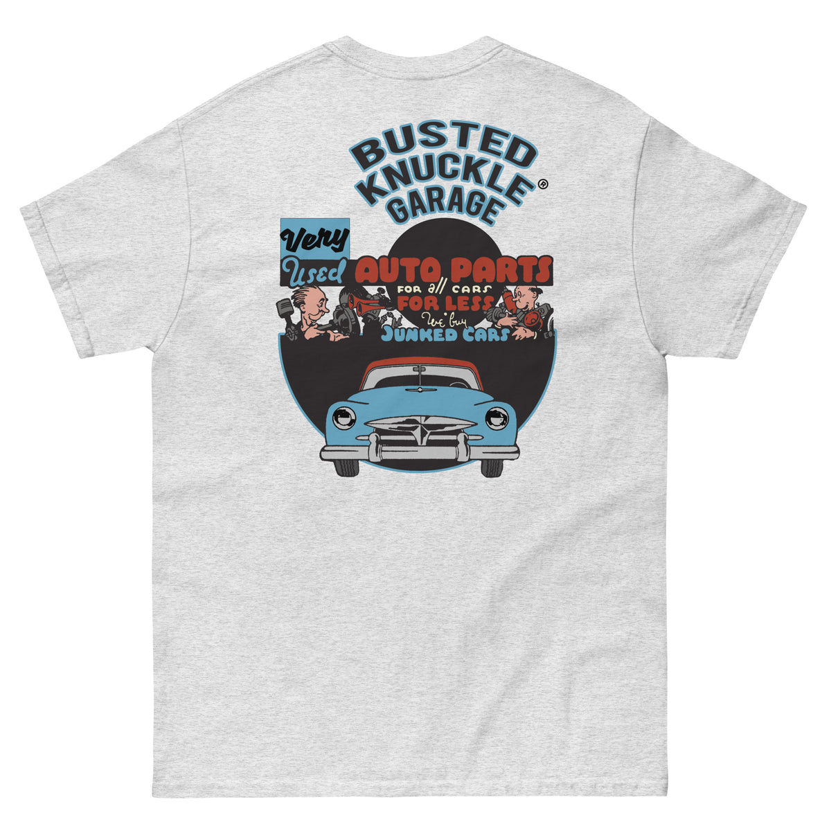 Busted Knuckle Garage Carguy Very Used Auto Parts Two-Sided T-Shirt