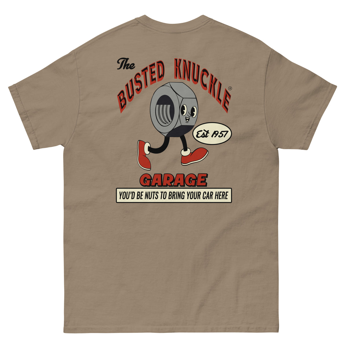 Busted Knuckle Garage Carguy Bad Car Repair Two-Sided T-Shirt