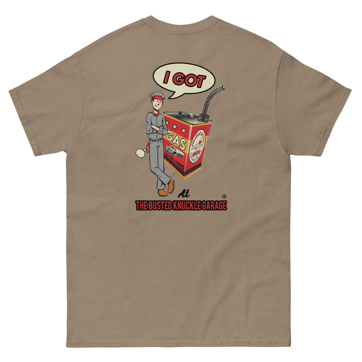 Busted Knuckle Garage Carguy Got Gas Two-Sided T-Shirt