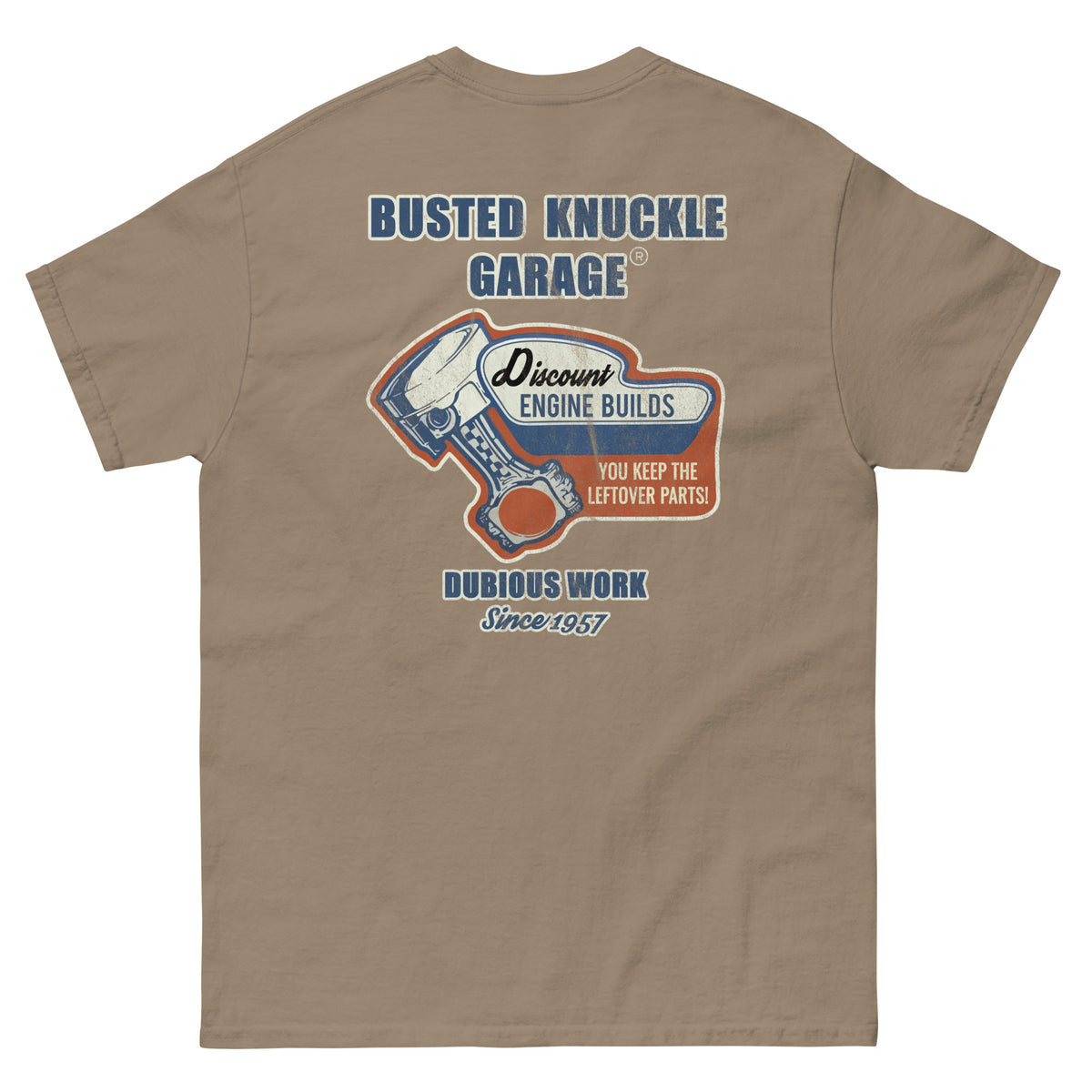 Busted Knuckle Garage Carguy Bad Engine Builds Two-Sided T-Shirt