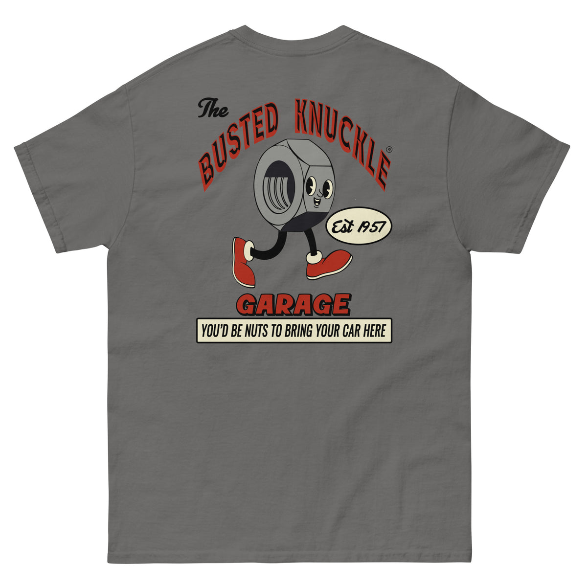 Busted Knuckle Garage Carguy Bad Car Repair Two-Sided T-Shirt