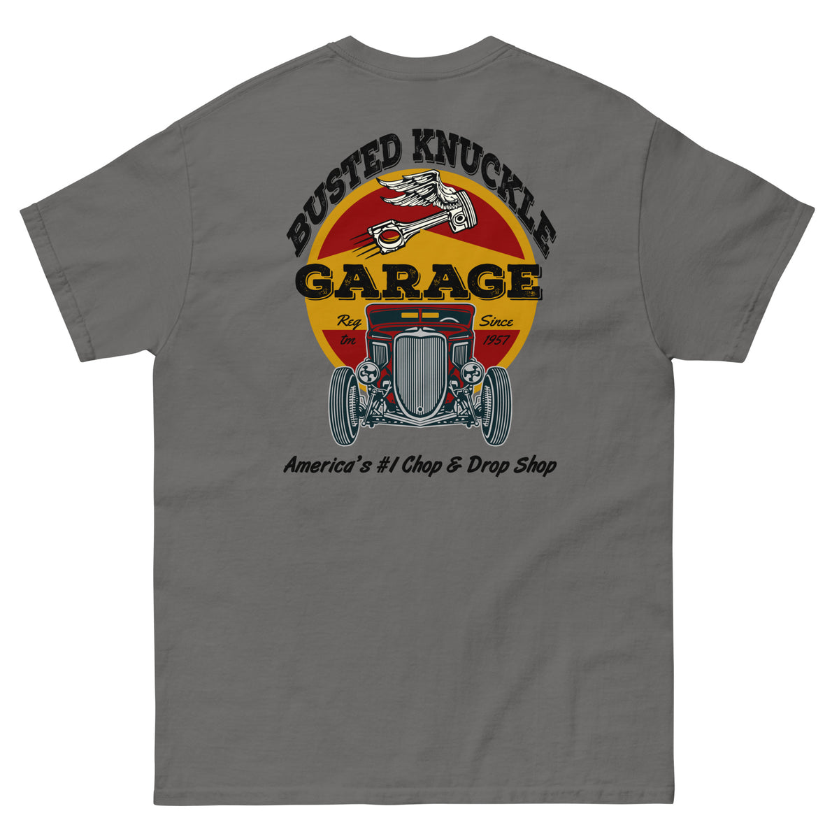 Busted Knuckle Garage Carguy Chop Shop Hotrod Two-Sided T-Shirt