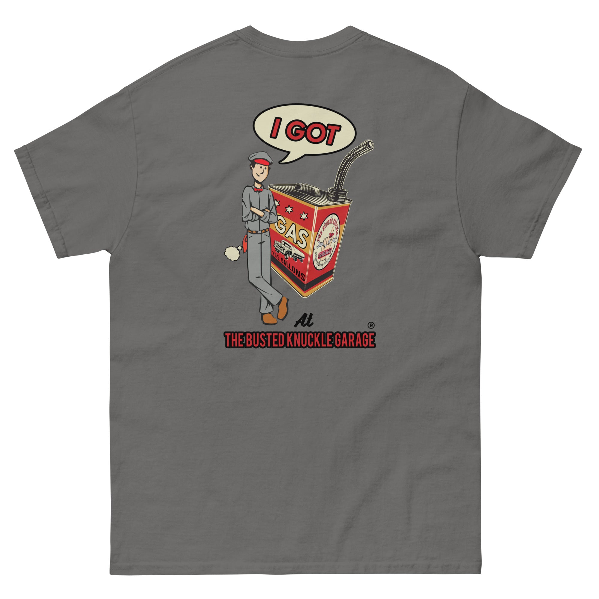 the GazettE Tシャツ BURST INTO A BLAZE 2017 Busted Knuckle Garage Carguy Got Gas Two-Sided T-Shirt