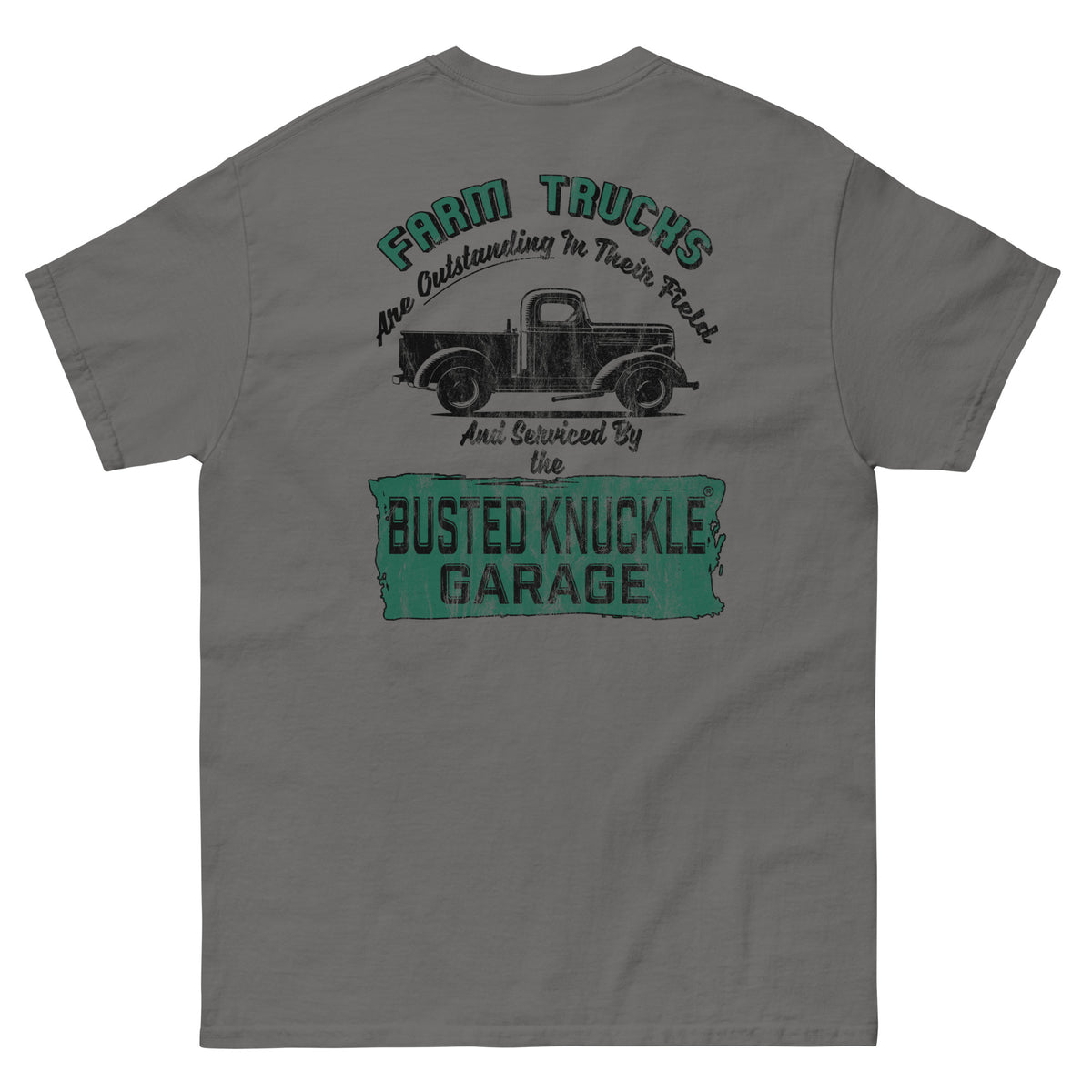 Busted Knuckle Garage Carguy Farm Truck Two-Sided T-Shirt