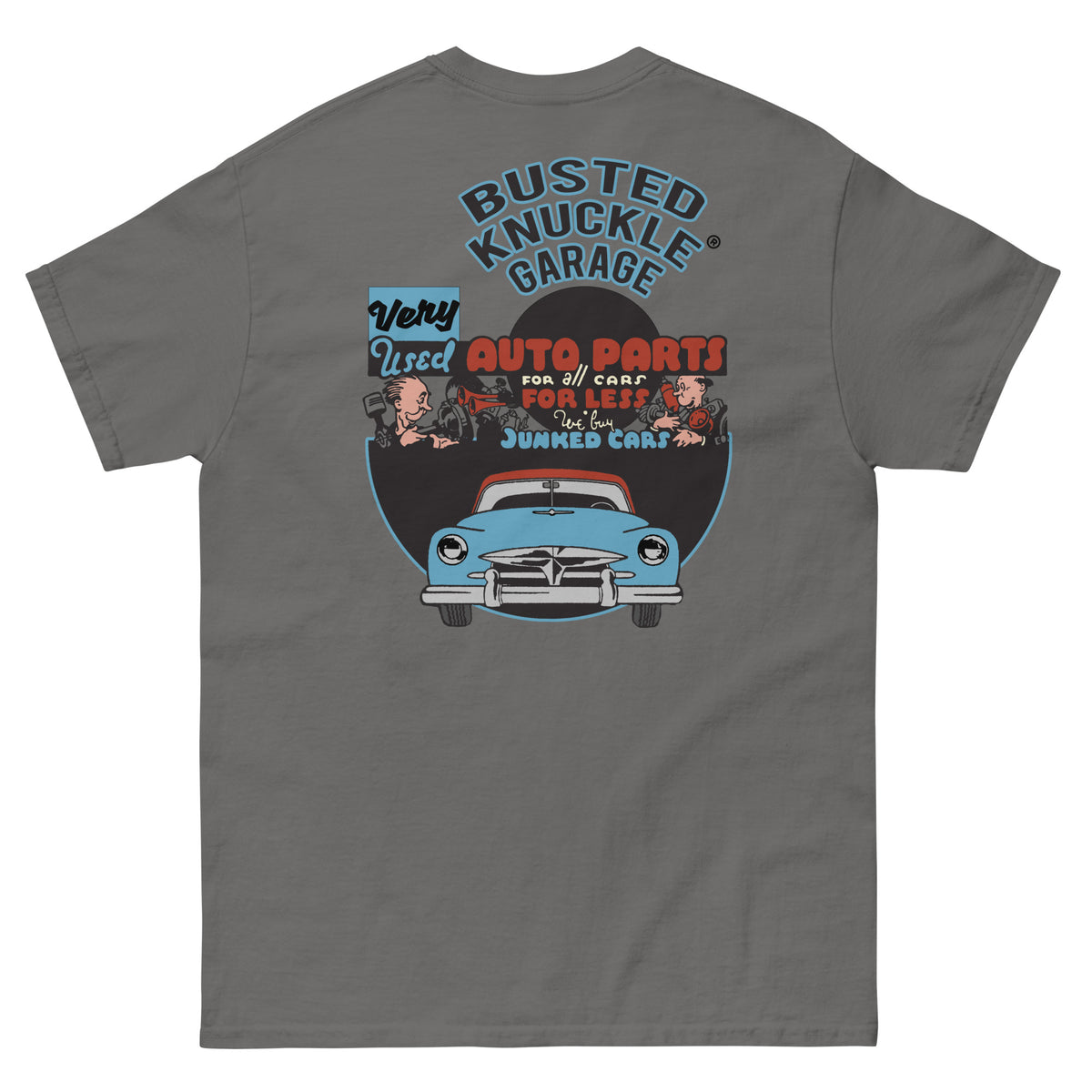 Busted Knuckle Garage Carguy Very Used Auto Parts Two-Sided T-Shirt