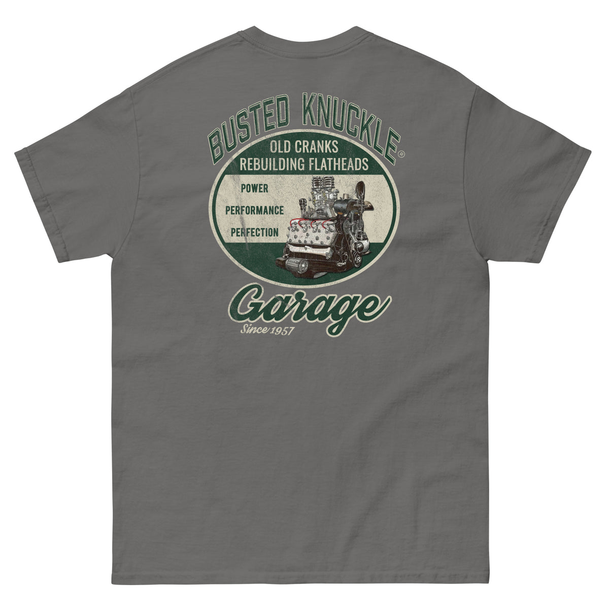 Busted Knuckle Garage Carguy Flathead Engines Two-Sided T-Shirt